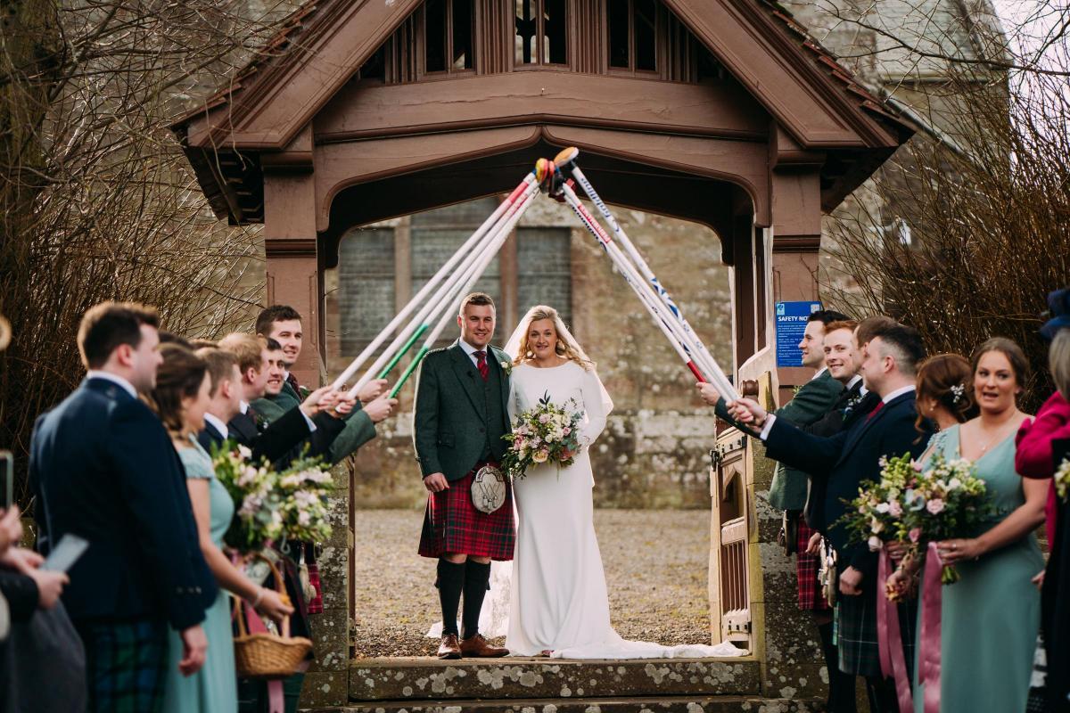 Just a couple of months back, Angus Dowell, North Mains of Cononsyth, Arbroath, and Lauren Neill, Easter Denhead, Coupar Angus, were married at Kettins Parish Church (Photographer: Eilidh Robertson)