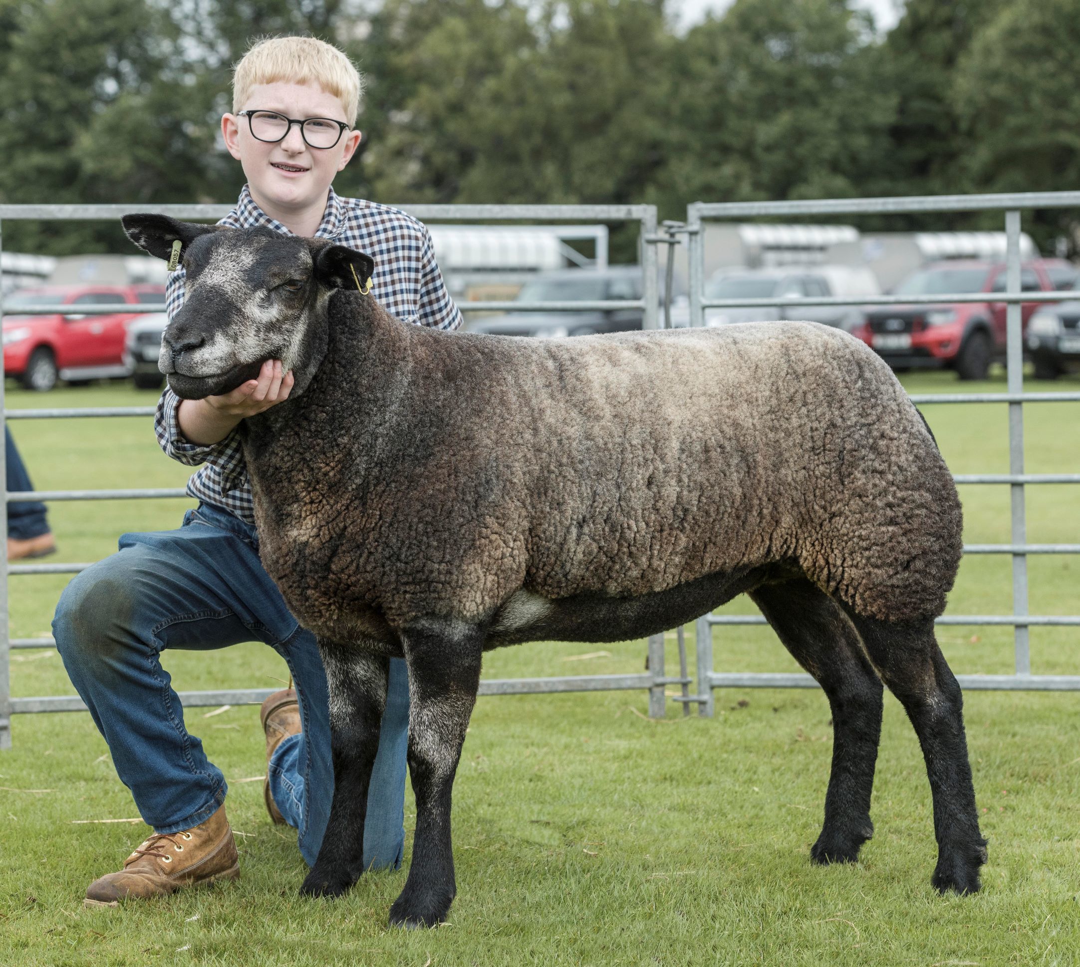 Charlie Simpson (12) Mains of Creuchie, won his first championship with this Blue Texel female