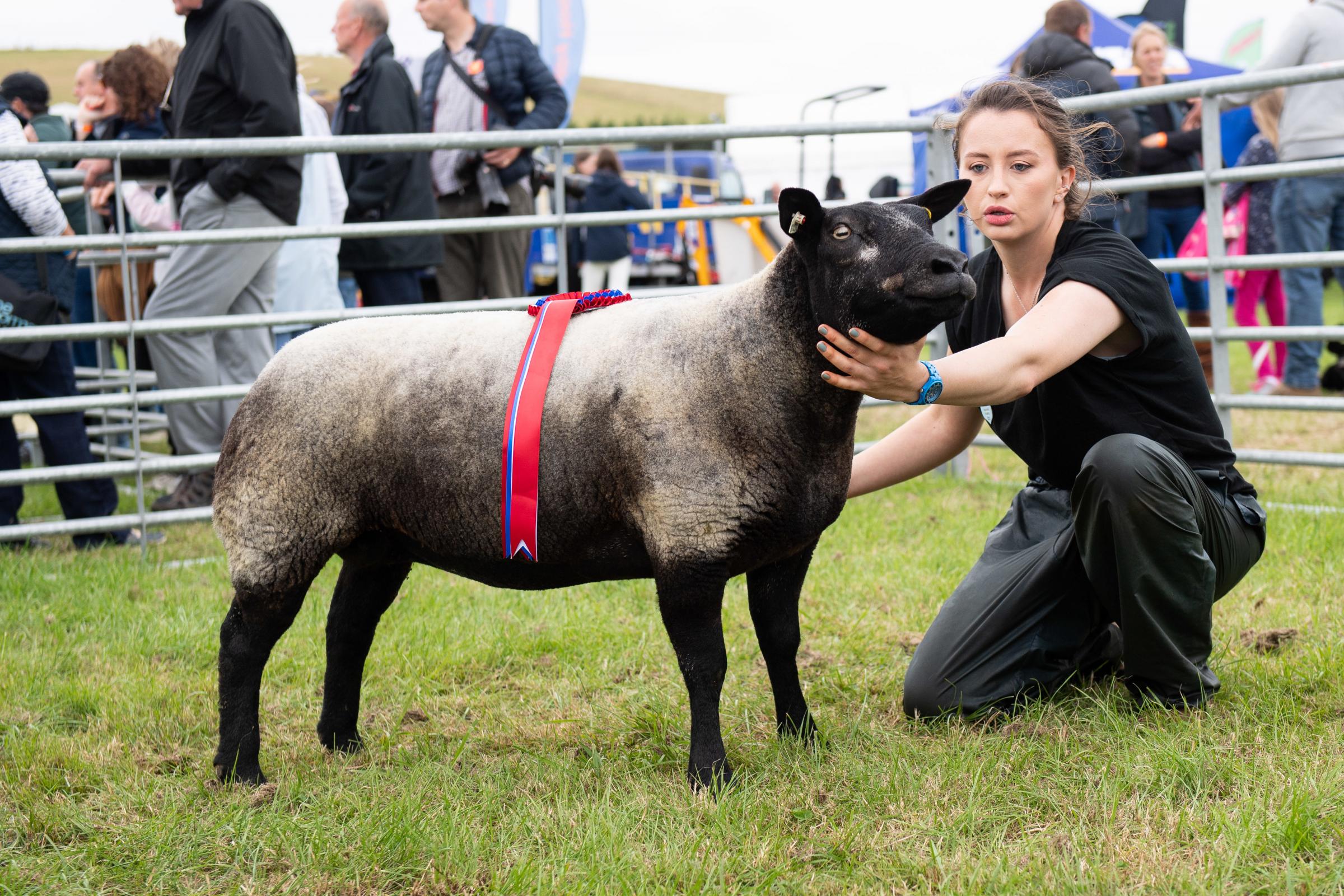 Jenni Cannon took the AOB title and the inter-breed sheep honours with her Blue Texel Ref:RH030822043 Rob Haining / The Scottish Farmer...