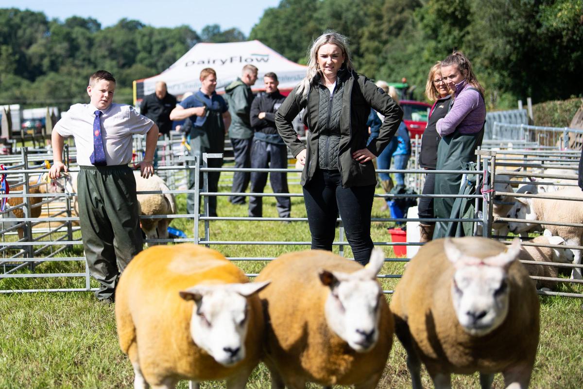 Wonder Woman Kirsty Morton was in charge of judging the Texel and Beltex sections Ref:RH200822092  Rob Haining / The Scottish Farmer...