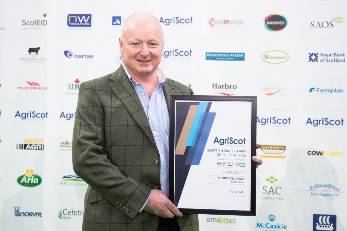 AgriScot Arable Farm of the Year was Colin McGregor from McGregor Farms Ref: RH161122071 Rob Haining The Scottish Farmer