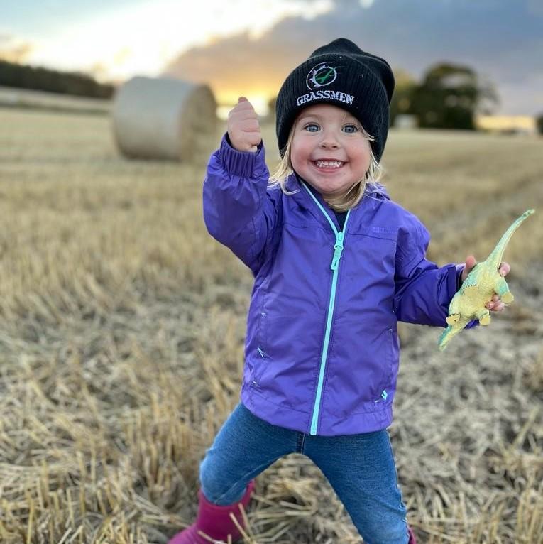 Mike Stuart - This is my daughter Rosie Stuart. What better way to spend an evening than a run aboot in the park o bales.