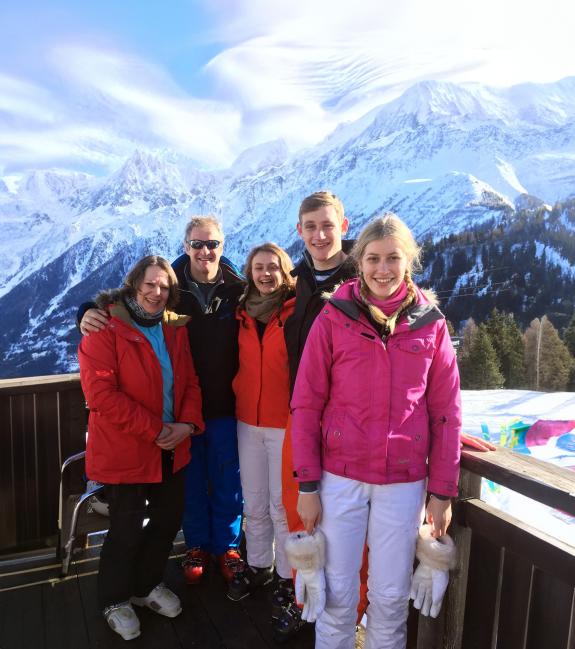 The Scottish Farmer: Barbara and Neil Thomson with their children Becky, Angus and Kate - taking time away from the farm to enjoy a skiing holiday The Scottish Farmer: Barbara and Neil Thomson with their children Becky, Angus and Kate - taking time away from the farm to enjoy a skiing holiday