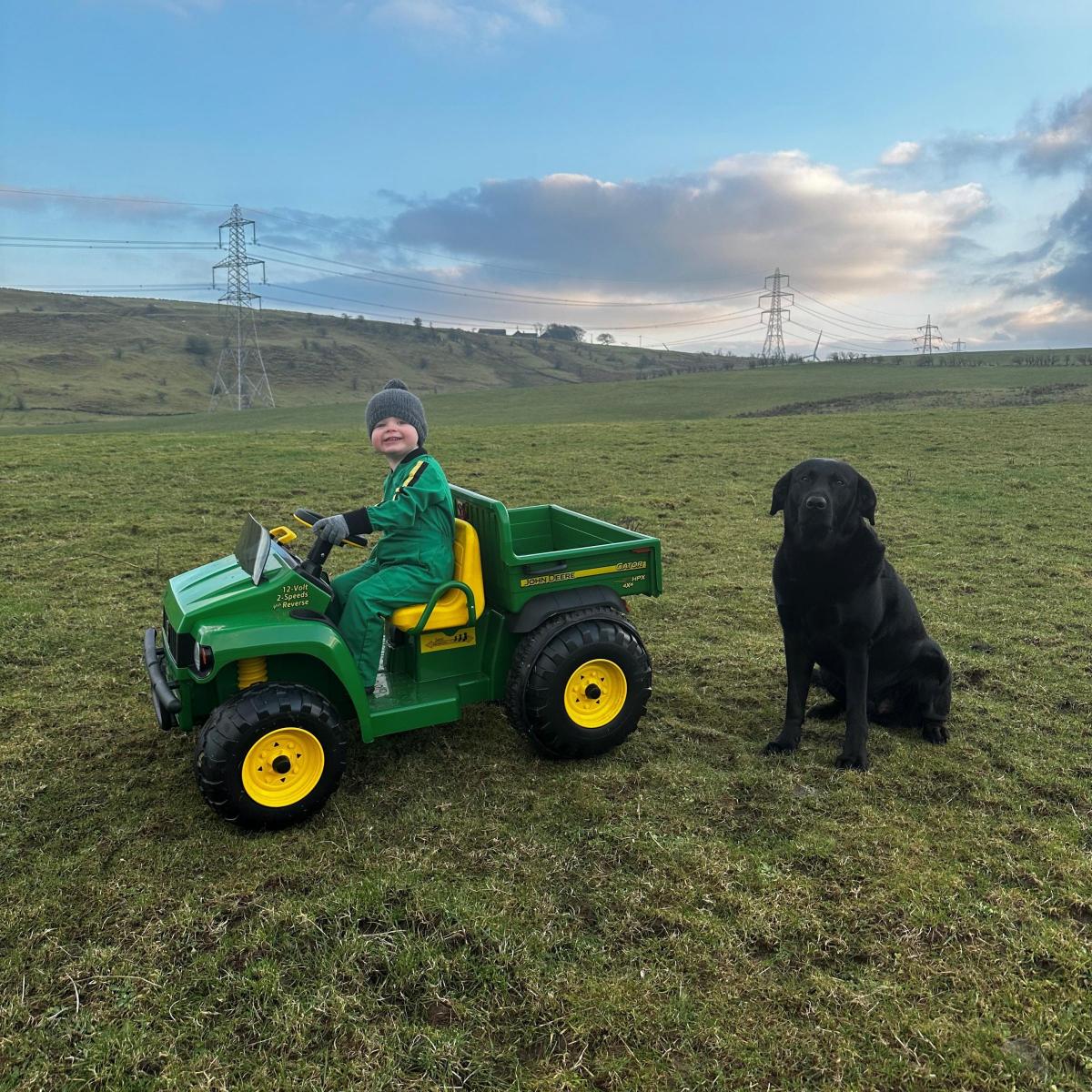 Hamish MacLeod (Cowdonmoor Farm, Uplawmoor) - Out checking all is well on the farm with a trusty four legged friend