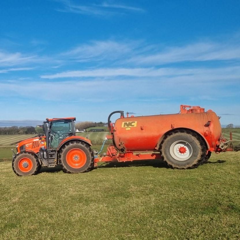 Susan Campbell - This was taken at our Crawlaw Farm, Galston. All go spreading slurry and lime.
