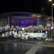 Moorland Communities gather at Perth Concert Hall to protest against Chris Packham’s campaign of misinformation about rural issues.(PC: Perthshire Picture Agency)