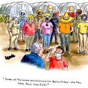 'Some of the locals who've come along for the berry picking ... and they've even brought their own PPE!'