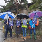 SRUC lecturers in Edinburgh striking over pay, which they say has fallen far behind that of lecturers in other higher education institutions