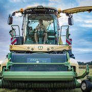 SILAGE CHOPPER YF district chairman William Brown posing for the charity calendar