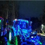 Lit up like a Christmas tree for the Torphins tractor run