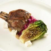 Roast lamb rack, aubergine and gem lettuce A dish to impress