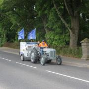 The Little Grey Fergie Challenge heading through Perthshire on route to Land's End.