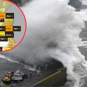 There is serious disruption in Scotland today as Storm Babet strikes. Photo taken in Stonehaven Harbour.