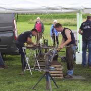 Scottish Team farriers at work during a display at the Horepower event at The Kelpies in 2017