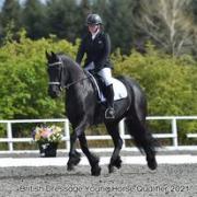 Carrie Ross and her Friesian mare Aaike. Credit  Equiscot