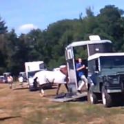 THIS dashcam footage shows the moment people ran in fear as a man drove towards them after losing his temper at a horse-riding show