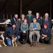 Baltier has been announced National Milk Records' highest yielding Holstein herd in Scotland. Team Baltier picture front left to right: Graham, Elsie, Robert, Jeff, and back, Scott, Alison, Douglas, Kerrin and Willie    Ref:RH300124118  Rob Haining /