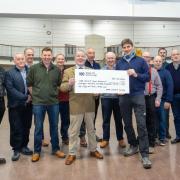 Lanark Agricultural Discussion Society cheque of £18,351.51 presented to Rob Wainwright for My Name's Doddies foundation