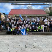 A protest was held in Fort William against a proposed national park in the area