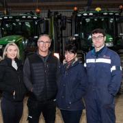 The Gaw family, Lucy, Russell, Lorraine and David Ref:RH220224027  Rob Haining / The Scottish Farmer...