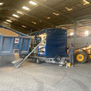 A live demostration was given of the 880c mobile grain cleaning system