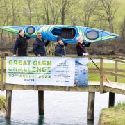 RSABI Great Glen Challenge 2024 sponsored by Gillespie McAndrew, pictured from left, Alasdair Forsyth (Gillespie McAndrew), Harry Seran (RSABI), Carol McLaren (RSABI) and Lois Newton (Gillespie McAndrew).