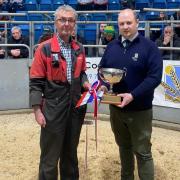 George Howie from West Knock, produced the champion, pictured with Steven Eddie of East Coast Viners