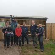 The BBC Countryfile team with Sophie Webster and Lee Rankin of Northumberland Wildlife Trust