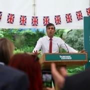 Prime Minister Rishi Sunak speaks in the garden of 10 Downing Street, London, as he hosts the second Farm to Fork summit, for members of the farming and food industries