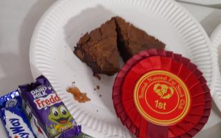 Age six-10years two chocolate brownies was won by Euan Ramage.