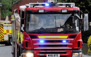 Fire crews were called to an agricultural building fire near Dorstone