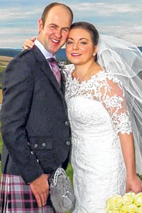 David Macpherson and Henrietta Talbot both of Shandson, Mulben, Keith, were  married at The Holy Trinity Church Keith. Photo: Studio 8 Photography.