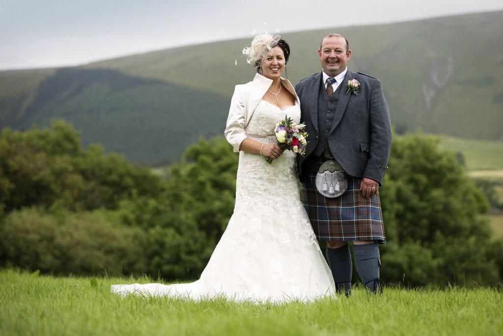 Lynwen Evans formerly of Penyglog, Aberhosan, Mid Wales, married Harry Emslie Kinknockie, Mintlaw, Aberdeenshire, at Capel Bethlehem, Aberhosan, and then celebrated their wedding on the farm at Penyglog.
