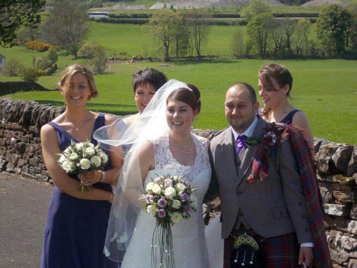 Philip Naish and Victoria McQueen. West Lanegate Farm, Amisfield, Dumfries, married at Tinwald Church.