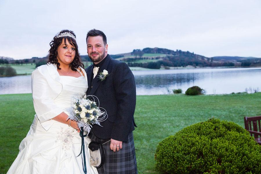 Craig Mackie and Gillian Prentice both of Laurencekirk were married at Piperdam, by Dundee. Photo: www.angusforbesphotography.com