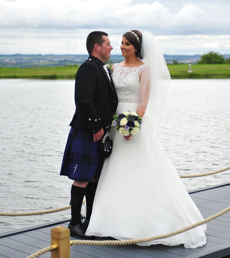 John Dunbar, Stepends Farm, Plains, and Kylie McAllister, Netherholm Cottage, Strathaven, married at The Vu, Bathgate. Photo: Steven Withers - Belvedere images.