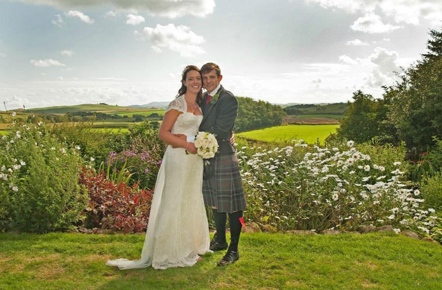 Married in Urr Church, Kirsty Kerr, Crochmore, Dumfries to Toby Dunford, Winchester.