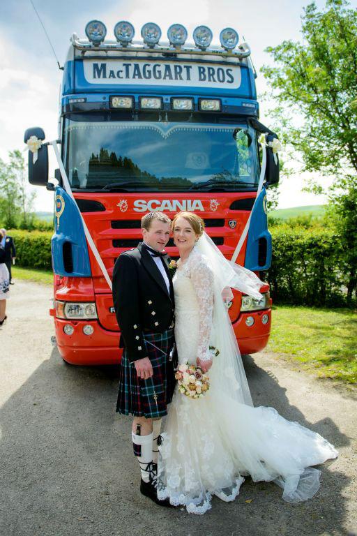 Katie Millar, from Castle Douglas, married Andrew MacTaggart from Haugh of Urr, at the Haugh of Urr church. Photo: Marc Millar.