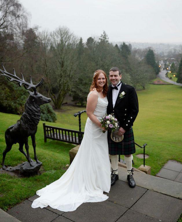 Charlotte Reid, formally of Lagg Farm, Dunure, Ayr, married Robert Baillie, Longlea Farm, Netherburn, at Dalserf Parish church and afterwards at Dunblane Hydro for the reception. Photo: Paul Walker Images.