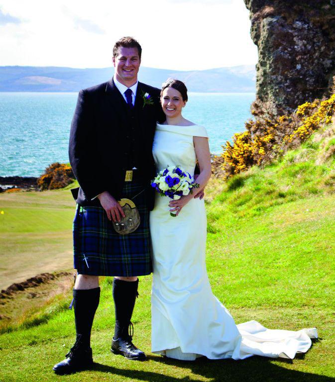 Alanna Malcolm, Cambusbarron, Stirling, and Alastair Dale, Lillielaw, Tarbolton, were married at St Molios Church, Shiskine, Isle of Arran.