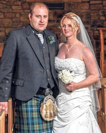Emma Davidson and Colin Reid were married at Dunino Church, Fife. Photo: Reids Photography.