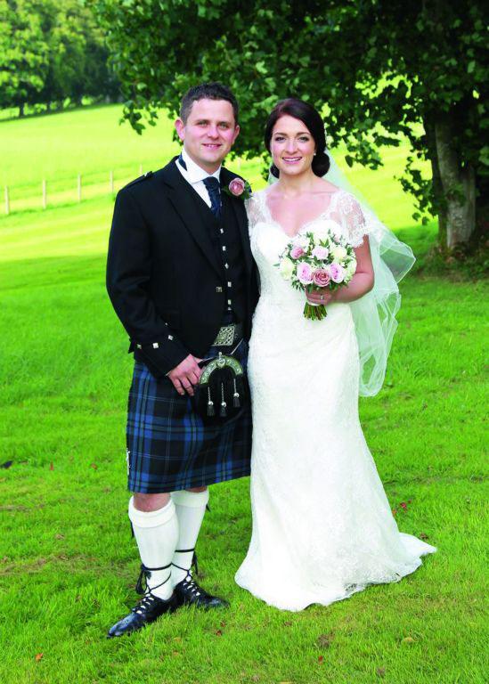 Married at The Cornhill House Hotel in Biggar were Paula Lockhart from Nethermill, and Ross Currie from Johnstonebridge. Photo: David Borthwick Photography.