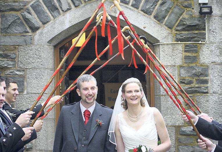Katy Ralston, Loanhead Farm, Kilry, and Niall Blair, Huntly, were married recently at Braemar Church.