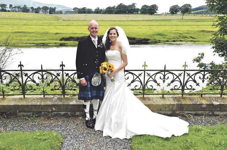 Married at Forth St Paul's Parish Church, are Lorna McGregor, Lanark, and Peter Mackie, Goodockhill Farm, Newhouse. Photo: Picture It Photographers.