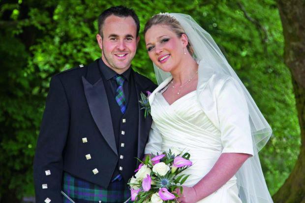 Chirstie Paterson, formerly of Alton Muirhouse and Glenree Farm, Ayrshire, married Callum Baird, from Laughtmuirside Farm, Thornhill, at the Auchrannie Hotel, Isle of Arran.