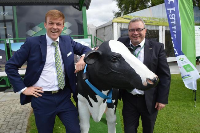 Craig Fleming of Censis, with the SRUC's Prof Davy McCracken at last month's Royal Highland Show