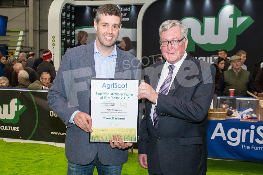 Arable farm of the year was  South Redbog, Peter Chapman receiving the certificate from Fergus Ewing. Ref: RH1511170196.