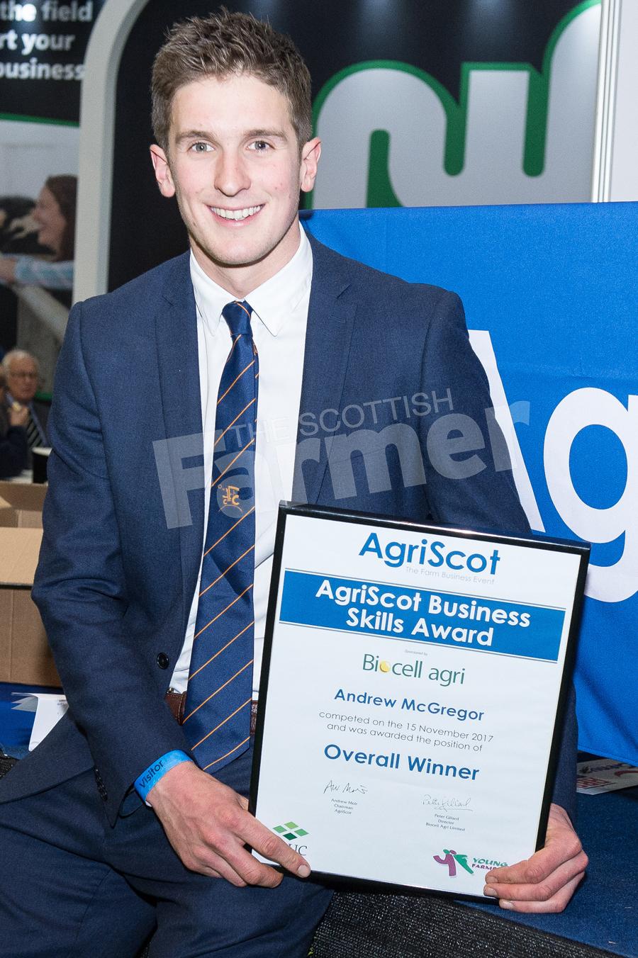 Business Skill award winner Andrew McGregor. Ref: RH1511170199.