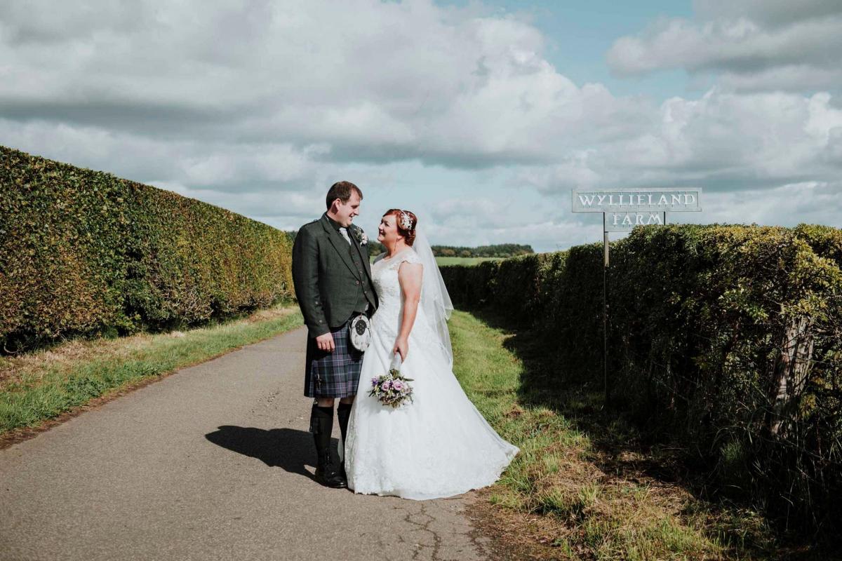 Jennifer Smith and Scott Cochrane of Wyllieland Farm, Fenwick, were married at their home farm